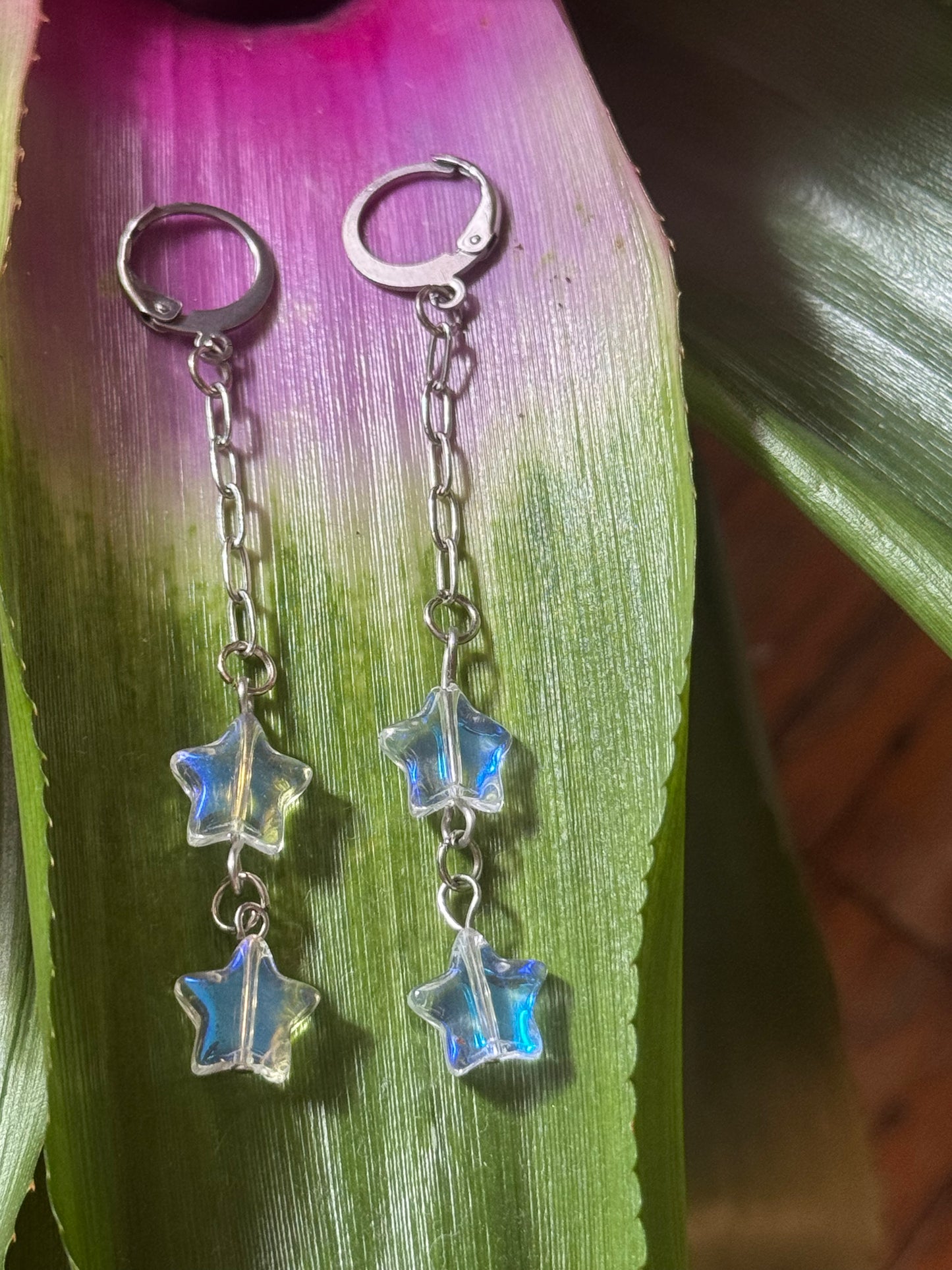 Shimmer Drip Star Earrings