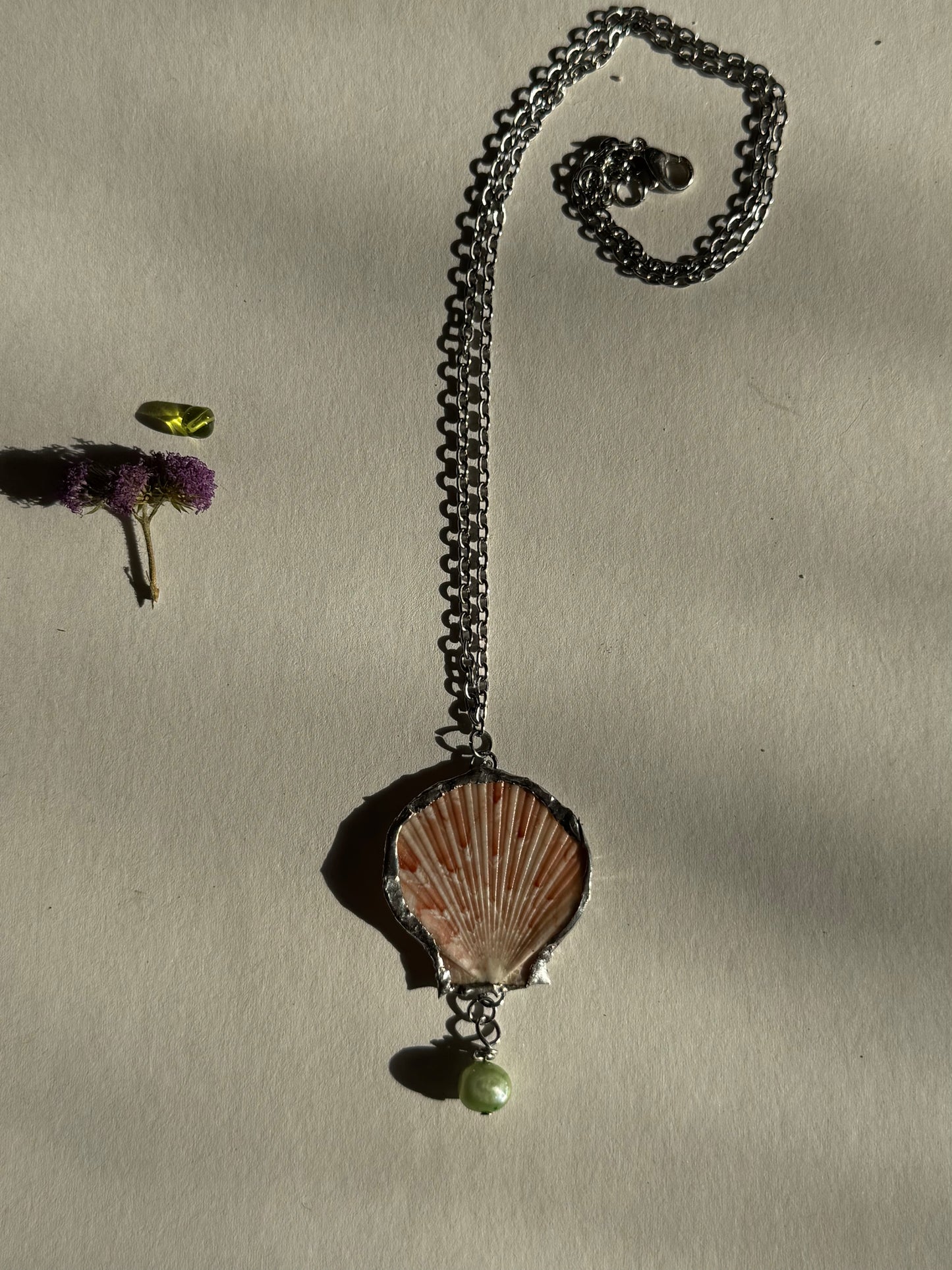 Flat Scallop Necklace (left)