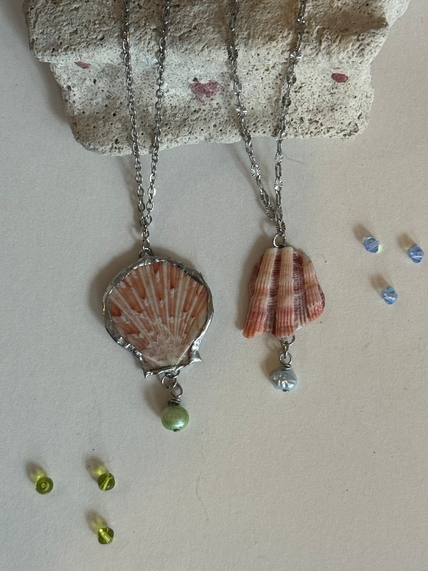 Flat Scallop Necklace (left)