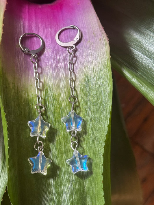 Shimmer Drip Star Earrings