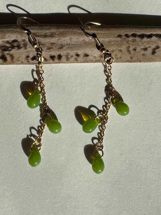 jade drop earrings