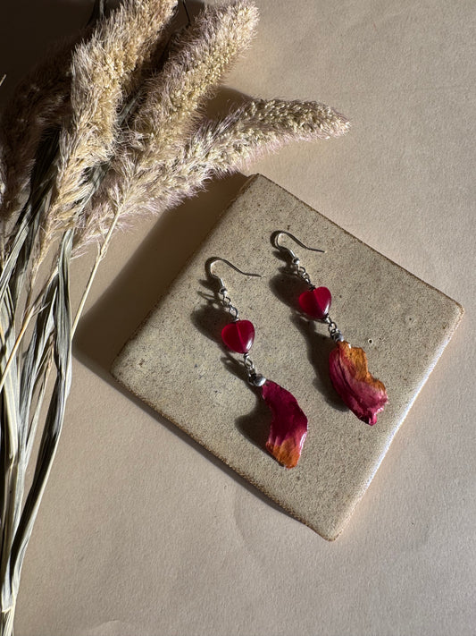 My Heart, Your Rose Earrings