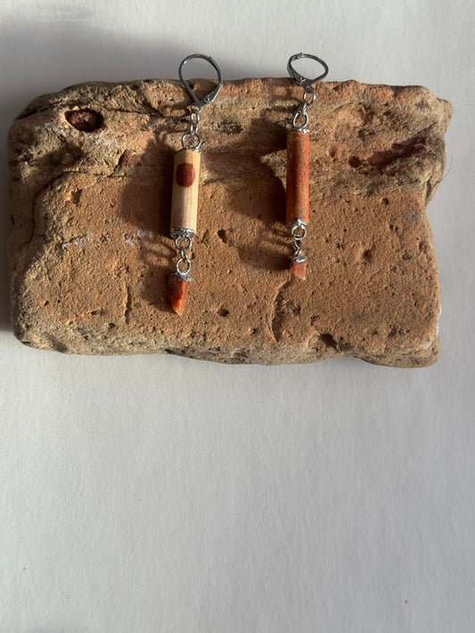 Victorian era Cigarette Tip Earrings